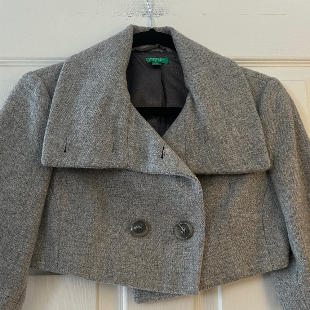 United Colors Of Benetton Gray Pea Coat